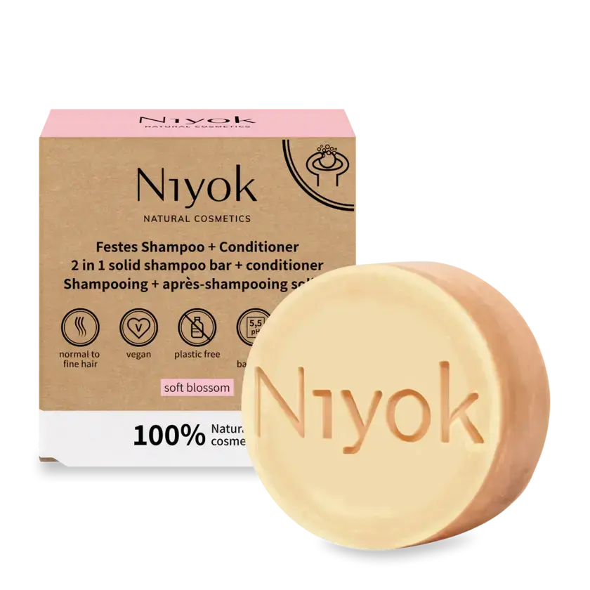 Champú+Acondicionador Sólido Flor Suave  (80gr)